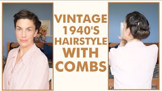 1940'S Style Vintage Pin Up Updo Tutorial || Fitfully Vintage