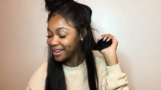 Easy Flat Iron Curls With Dola Hair Frontal Wig Not Sponsored