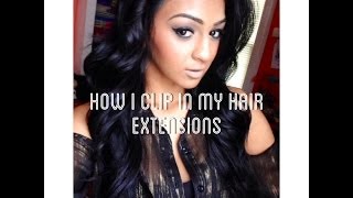 Demo | How I Clip In Bellami 20" Jet Black Hair Extensions