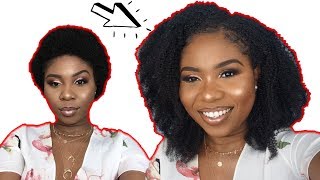 How To | Clip-In On Short Type 4C Natural Hair | Afro Kinky Coily Natural Hair