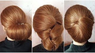 3 Easy Updos For Short To Medium Hair  Wedding Prom Bun Hair Tutorials  Chignons De Mariée Simples