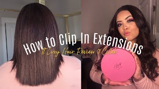 How To Clip In & Blend Hair Extensions On Short Hair | Luxy Hair Extensions Review & Collab
