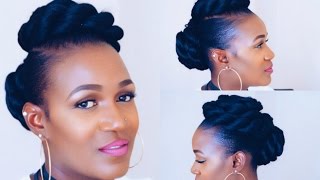 Twisted Updo On Short Natural Hair
