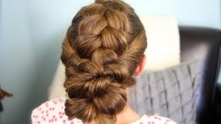 Pancake Braid With Double Twists | Updos | Cute Girls Hairstyles