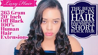 Luxy Hair Review | 265G Luxy Classic Off Black Volume Bundle Clip-In 20" Inch Hair Extensions