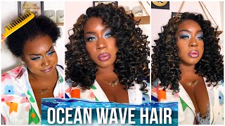 Installing Ocean Wave Crochet Hair On Thin 4C Hair! Toyotress