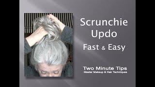 Updo With Scrunchie - Fast & Easy