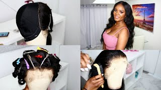 How To Make A Lace Frontal Wig | Detailed & Beginner Friendly Ft. Alipearl Hair | Omabelletv