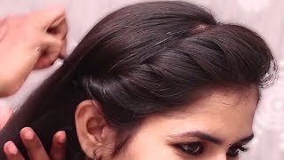 Easy Hairstyle For Party || Hairstyle For Occasion | Party Updos For Medium Hair | Playeven Fashions