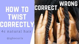 How To Twist Natural Hair Properly For Twist Outs