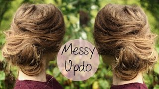 Easy Messy Twisted Updo | Messy Updos | Braidsandstyles12