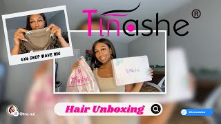 Tinashe Hair Deep Wave 6X6 Closure Wig Unboxing + Intial Review