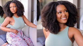 Protective Styling With 4B/4C Afro Kinky Clip-Ins | Ft Curlscurls