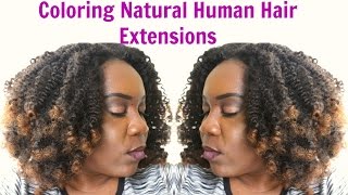 How To Color Afro Kinky Clip In Natural Hair Extensions | Xoticahair