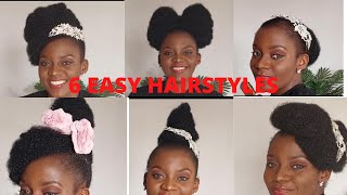 Simple And Easy Bridal Hairstyles/Bridal Updos/Natural Hair Tutorial On Short 4C Hair/Wedding Style