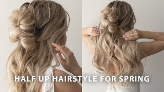Easy Half Updo Hair Tutorial Perfect For Prom, Wedding, Bridal