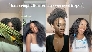 #Naturalhair Ideas/Motivation: Curly Updos, Baby Hairs, Braid Out, Blowout, Straighten & More