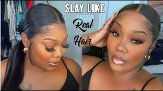 Flat Ponytail & Edges 101! Realistic Hd Lace Wig Install Like Real Hair | Hairvivi