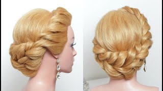 Easy Hairstyle For Long Hair. Braided Low Bun.