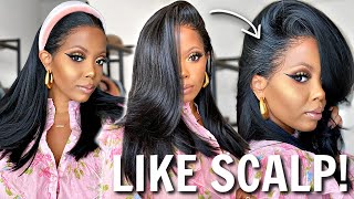  $45! Say Goodbye To The Salon! Affordable Silk Press Blowout Everyday Lace Front Wig No Fake Scalp