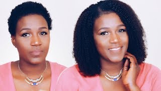 Natural Hair Clip Ins For Short 4C Hair In 15 Minutes