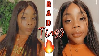 Bad Tings| Straight Middle Part | Closure Wig Ft Wignee Wigs | Beautywithty