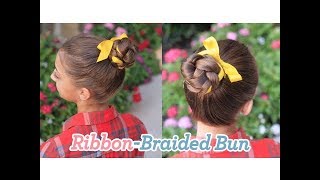 Ribbon-Braided Bun | Updos | Cute Girls Hairstyles