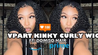 V Part Kinky Curly Wig On Amazon Prime Ft Domiso Hair
