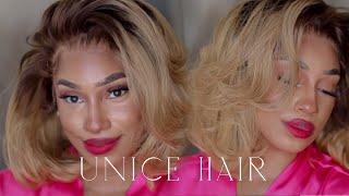 Start To Finish Ombre Blonde Bob Wig Layering Tutorial Ft Unice Hair