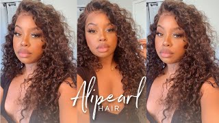 How To 3-Min Glueless Wig Install| Chocolate Brown Wig Ft. Alipearl Hair