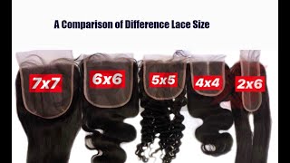 A Comparison Of Difference  Lace Size / 7X7, 6X6, 5X5, 4X4 Lace Closure And 13X4 Lace Frontal