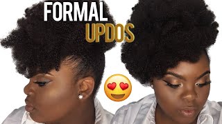 3 Formal Updos For 4C Natural Hair! | Joynavon