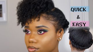 Quick And Easy Hairstyle For Short/Awkward Length 4 Type Natural Hair | Giveaway Winner
