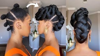 Easy Elegant Updo On 4C Natural Hair /Protective Style /Tupo1