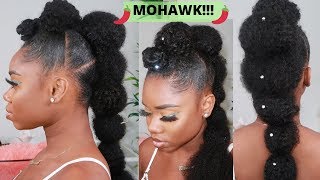 Hairstyle For Natural Hair | Spicy Mohawk Ponytail | Betterlength