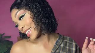 How To Maintain A “Wet Look” On Curly Bob Wig Ft  Dola Hair