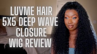 5X5 Deep Wave Closure Wig Install | Ft Luvme Hair | Tan Dotson