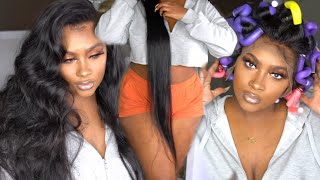 *Must Watch*Flawless Voluminous 40Inch Straight 13X6 Lace Wig From Westkiss Hair| Flexirods On Weave