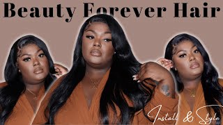 Installing 28 Inch Beauty Forever Frontal Wig | Shanice J.