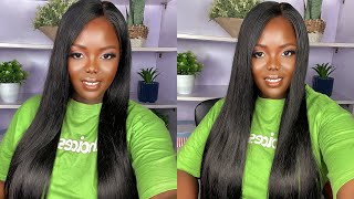 Tutorial : Watch Me Install & Style This Affordable 26Inch Straight Lace Front Wig | Ft. Iroyal Hair