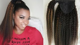 Quick And Easy Yaki Straight Ponytail With Highlights| Ft. Hot Beauty Hair |Magikalblackness