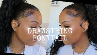 Curly Drawstring Ponytail | Easy & Fast Hair Tutorial|