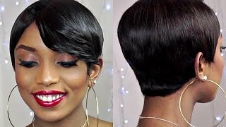 Diy - How To Make A Pixie/ Short Sexy Wig With  Bangs From Start To Finish