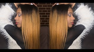 Show & Tell: T#1B/#30 Straight Pre-Plucked Natural Hairline Indian Remy Hair 360 Lace Wigs Lwigs181