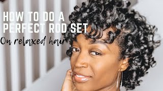 How To Do The Perfect Rod Set | Relaxed Hair | Toyajtv
