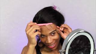 The Most Easy And Realastic Relaxed Hair Wowebony Yaki Straight Lace Front Wig Intall Tutorial
