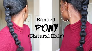 Banded Ponytail Tutorial (No Added Hair Needed) For All Natural Hair Lengths!