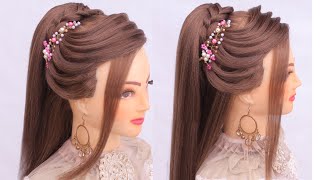 Ponytail Hairstyles For Long  Hair L Quick Hairstyles L Wedding Hairstyles L Front Variation