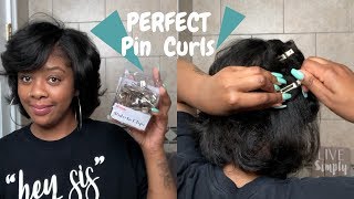 How To: Perfect Pin Curls | Maintain Straightened Natural Hair | Silk Press On Type 4 Hair