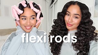 Heatless Curls With Flexi Rods! Amazing Results! ✨